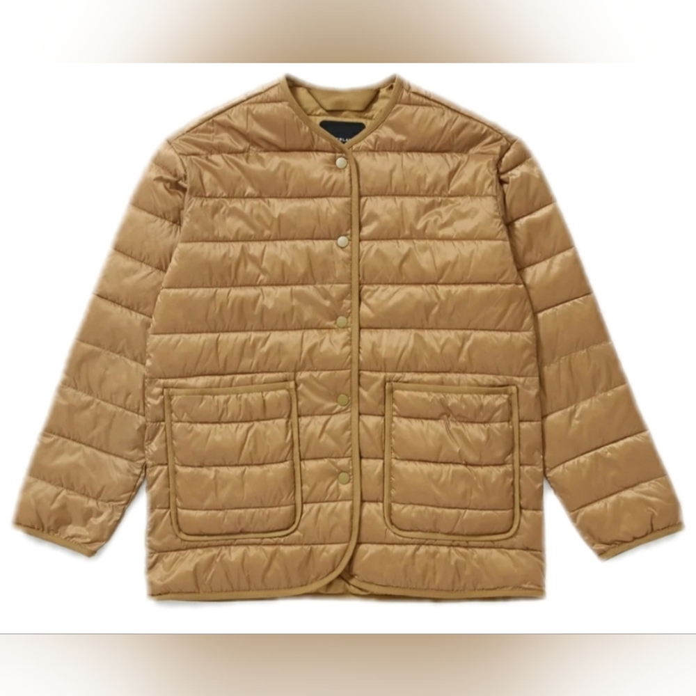 Everlane the renew snap front liner, Ochre, Size S